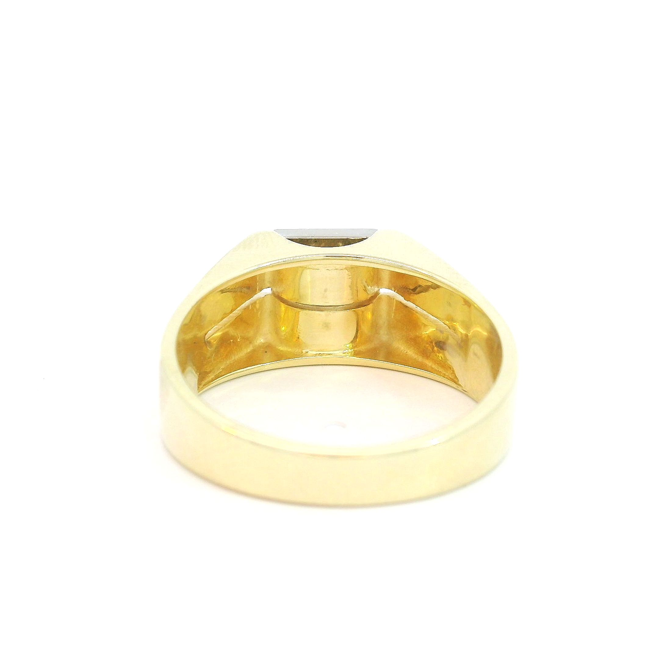 Herrenring 585 Gelbgold mit Brillant 0,20ct – Bild 5