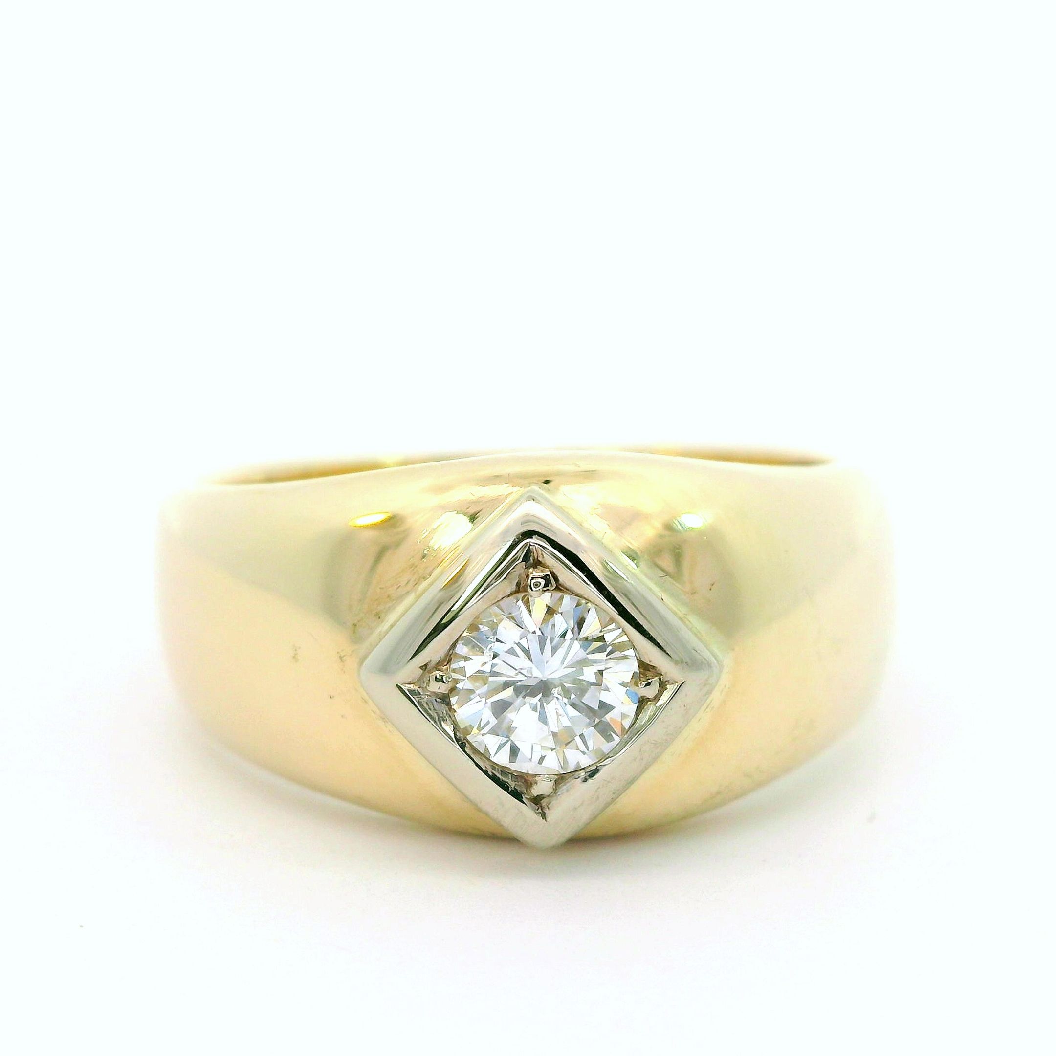Ring in Gelbgold mit einem Brillant 0,45ct