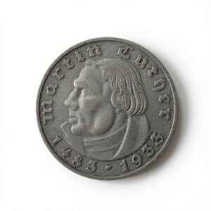 Commemorative coin with a left-facing bust of Martin Luther and the inscription 'Martin Luther 1483-1935' around the edge.